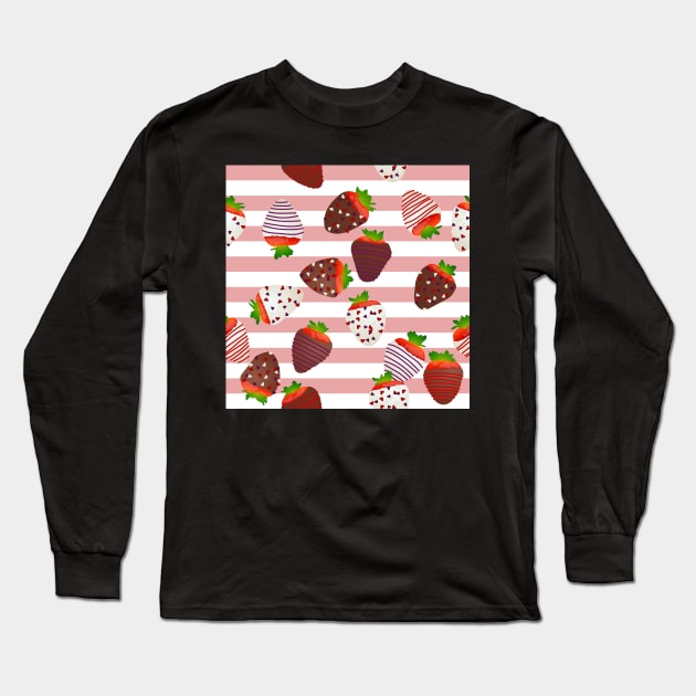Sailor Mars Themed Strawberries Long Sleeve T-Shirt by ziafrazier